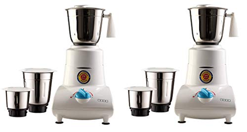 Image of Usha Mixer Grinder (MG-2753) 550-Watt 3 Jars (White) Pack of 2