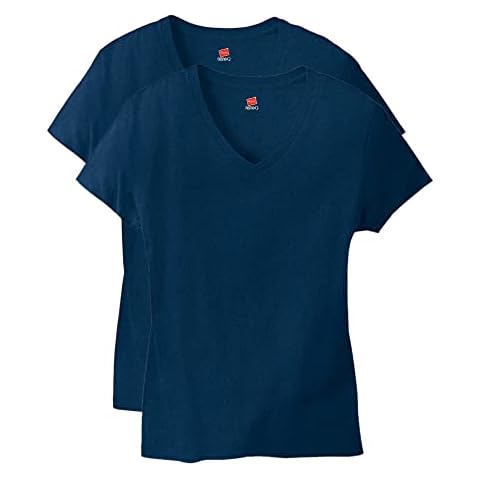 Hanes Women's Lightweight Nano T-Shirt, Navy Cover