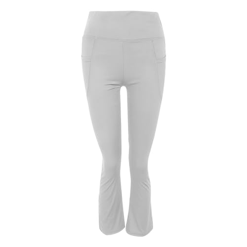 Elogoog Calça feminina de ioga de cintura alta slim cintura alta controle de barriga calças de ioga