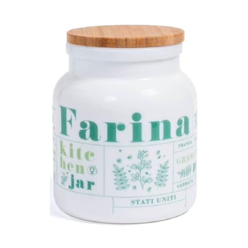 Rocco Bormioli Bormioli Rocco Victoriana Barattolo Per Farina, In Opale, Lt1, Bianco, Lt 1 Vaso T/Bamb Vetro, White, 685 Unità