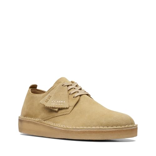 Zapatos Oxford Clarks Carbón London para hombre, ante maple elegante talla 07.5