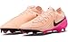 Nike Phantom GX 2 Pro FG Low-Top Soccer Cleats (FJ2563-800, Crimson Tint/Pink Blast/Black) Size 9