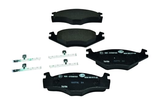 Kit plaquettes de frein HELLA T4154 pour auto VW et Seat sans témoin