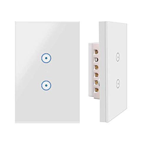 Jinvoo - Aplique de pared Smart Wi-Fi Touch US 1 panel, Smart Timing Switch, mando a distancia con Smart Phone, compatible con iOS y Android, funciona con Alexa Echo y Google Assistant