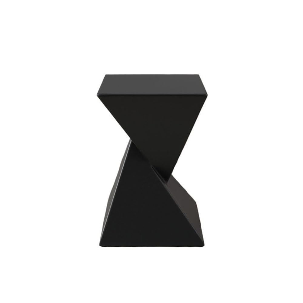 ZTHYSHOZ Coffee Table Cement small side table minimalist design indoor & outdoor balcony garden coffee shop living room(Black)