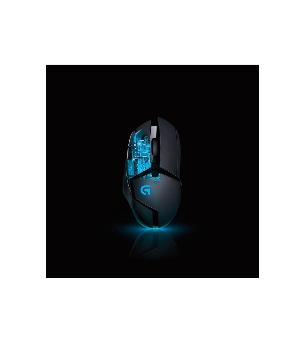 LOGITECH G402 Hyperion Fury USB Wired Gaming Mouse, Optical Tracking 4,000 dpi, Reduced Weight, 8 Programmable Buttons, PC/Mac - Black