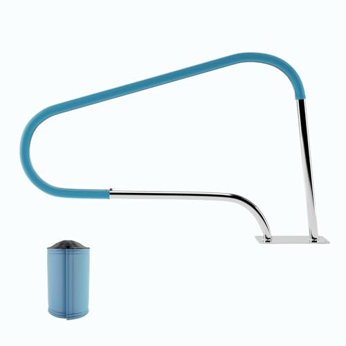 FibroPool Swimming Pool Hand Rail Cover - Neoprene Comfort Grip - Slip and Heat Resistant for Railing - 76 Inch, Light Blue