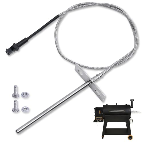 [Upgraded] BlueStars RTD Temperature Probe Sensor Compatible with Pit Boss Pellet Grills and Smoker Temp Probe Replacement Meat Probe Sensor PB1000XL-025-R00 V2 (70123-AMP)