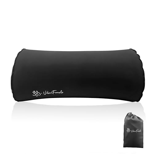 SSS·UrbanForests Inflatable Neck and Lumbar Support Pillow with Adjustable Straps for Travel and Office Use
