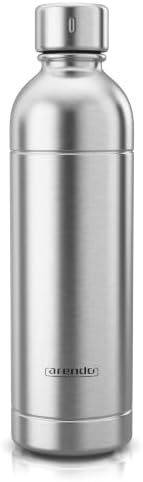 Arendo - Wassersprudler 1000 ml Wasserflasche BPA frei – Edelstahl – Ersatz - kein Plastik - Soda Maker Sodastream