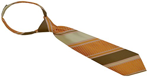 US Fairytailes Boy's Long Tie (12 Inch, Orange Pattern)