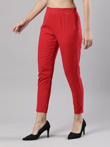 Image of Femmora Comfortable Fit Solid Straight Pant, Breathable Cotton Fabric with Side Zip Button Closure, for Women, Pack of 1