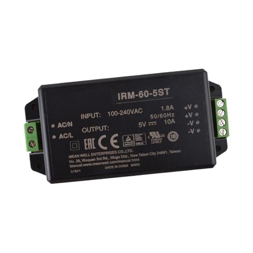DYSGLOBAL IRM-60-5ST AC-DC Power Supply Module, 5V 10A Output, 60W Industrial Grade Converter for Automation Equipment and Electronic Instruments
