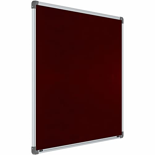 Image of Scholar Art Metis 3x4 Feet Fabric Pin-up Board for Study Table & Kids Room | High Strength Velvet Cloth + High Density Soft Board for Pinning Photos, Sticky Notes & Reminders (Maroon)