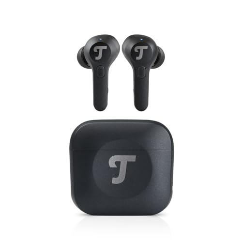 Teufel AIRY TWS PRO - Auriculares intraurales inalámbricos Bluetooth con cancelación activa de ruido, modo de transparencia, carga inalámbrica, IPX4 resistente al agua, color negro