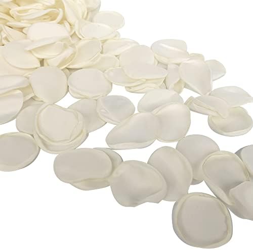 MIUINCY 200pcs Silk Rose Petals Ivory Flower Petals for Wedding Flower Girl Fake Rose Petals for Wedding Table Centerpieces Anniversary Party Dinner Table Decoration