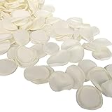 MIUINCY 200pcs Silk Rose Petals Ivory Flower Petals for Wedding Flower Girl Fake Rose Petals for Wed