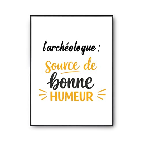 Affiche l'archéologue cadeau anniversaire - Poster décoration murale humour