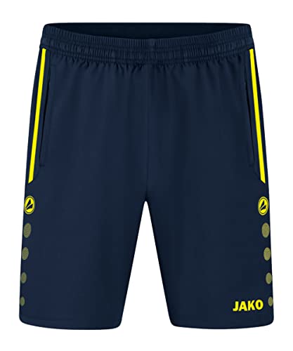 JAKO Herren Shorts Allround, Marine/Neongelb, XXL JAKO Herren Shorts Allround, Marine/Neongelb, XXL