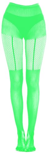 Image of Glow in the Dark Fishnet Stockings, High Waist Sexy Tights Party Stockings for Womens Girls