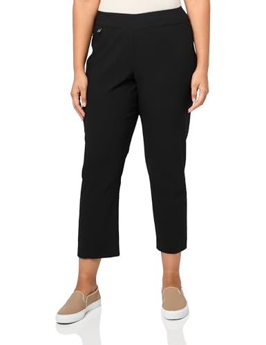 SLIM-SATION Women's Plus Size Pull on Crop Pant with Back Pockets