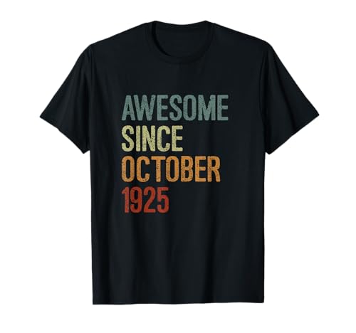 Impresionante desde octubre de 1925, regalo de cumpleaños divertido retro Camiseta
