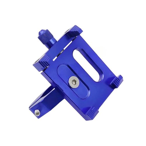 Support téléphone moto anti-vibration en aluminium CNC bleu pour navigation stable