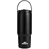 Water Bottle 24 Oz/Stainless Steel Tumbler with Straw - Vacuum Insulated Water Bottle for Home, Office or Car Reusable Cup With straw,Cold for 12 Hrs or Iced for 24 Hrs(Black)