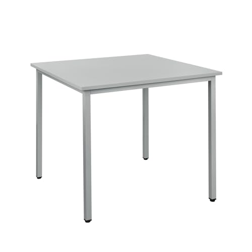 Montafox Tisch 80 x 80 cm Schreibtisch Mehrzwecktisch Tragkraft 200 kg Metallgestell Holz grau einfache Montage Arbeitstisch Bürotisch Küchentisch Esstisch Montafox Tisch 80 x 80 cm Schreibtisch Mehrzwecktisch Tragkraft 200 kg Metallgestell Holz grau einfache Montage Arbeitstisch Bürotisch Küchentisch Esstisch