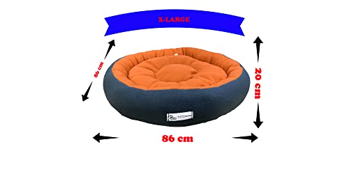Image of Premium XL Size Dog Bed for XL Dogs and Puppies Anti Skid Bottom Washable Orthopedic Big Dog /cat Beds Orange /Black