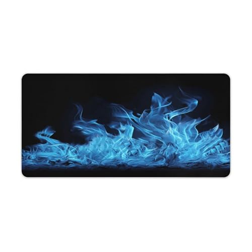 Blue Flame Desk Pad Grande de Goma 60x30 cm