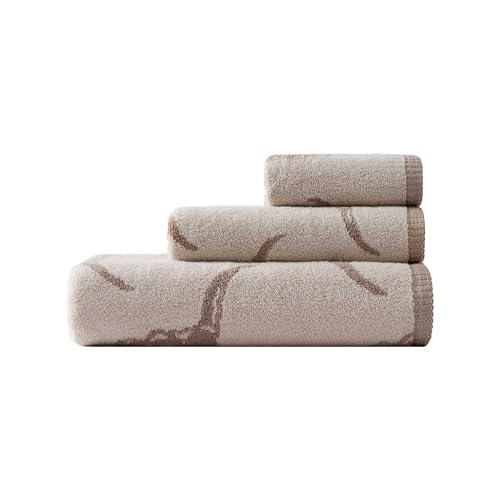 Wrangler - Bath Towel Set Western Towel Set Including Bath Hand & Washcloth Soft and Zero Twist Cotton Blend Towels Steer Head Beige Set of 3