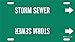 Brady 4133-H Brady Strap-On Pipe Marker, B-915, White On Green Printed Plastic Sheet, Legend "Storm Sewer"