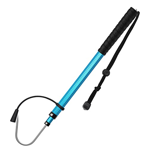 SANLIKE Telescopic Fishing Gaff, Aluminum Fishing Spear Hook Tackle, Portable Fish Gaff Pole with Nonslip Handle, for Freshwater and Saltwater Fishing Offshore, Float When Extending