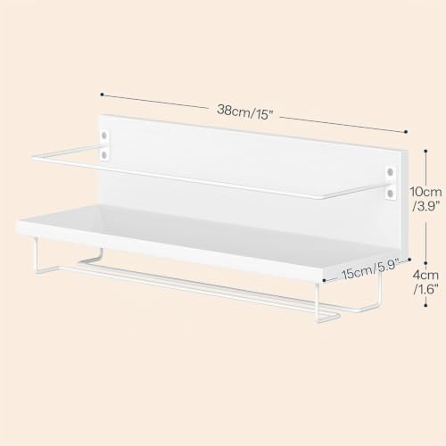 Miniatura 3 de Hoobro Botellero Para Vino De Pared De 2 Piezas, Botellero Colgante Para Salón, Comedor, Cocina, Blanco Eww28bj01