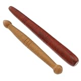 2 Stücke Triggerpunkt Massagegerät, Massage Holz, Massagestab Massagestäbchen Muskel, Massageroller Stick Entspannung Schmerzlinderung, Massage Stift Akupressur Stab für Schulter Rücken Bein