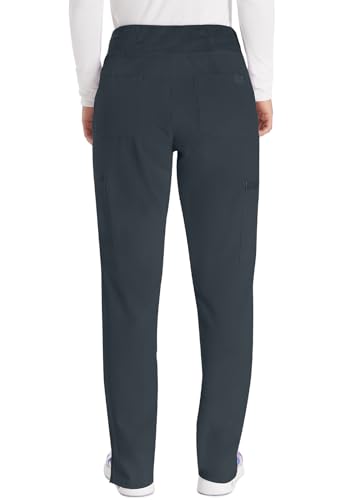 Dickies Women's Scrub Pants Natural Rise Tapered Leg Pull-On Bottoms with 7 Pockets and Knit Waistband DK005, L, Pewter - image 5