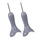 Warmhm 2 Stück Braille schreibstift Grauer Sattel stylus für Sehbehinderte Präzises Schreiben Hohe Sensitivität Ergonomischer Griff Tragbar für Tägliches Lernen und Notizen