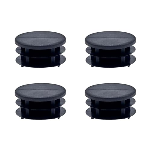 Image of Outwater Plastic 1-1 /2 inch Dia. Round Insert End Caps for Tubing, Finishing Plug for Round Tubing Chair Glide, Floor Protector, Fits Multi Gauge Tubing, USA Made, 4 Pack