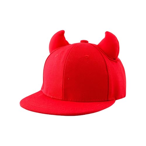 SHU GE Baseball Cap,Parent Child Baseball Hat Adjustable Fashion Hat Outdoor Sports Hat Devil Horns for Outdoor Activity