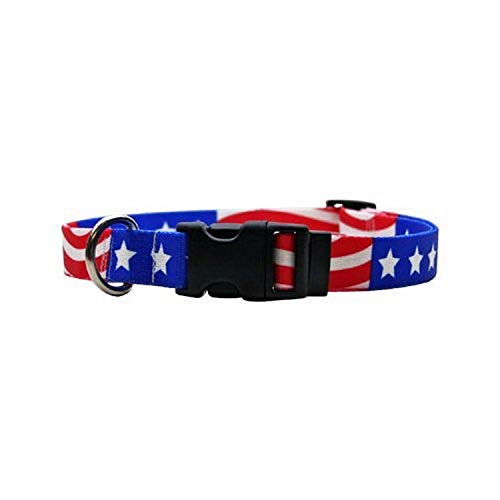 Image of Yellow Dog Design Easy-Snap Pet Collar, Americana, Teacup 4 inch - 9 inch