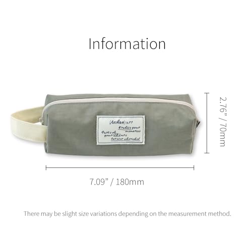 Image of Monolike Archive Block Pen Case, Warm gray - Pencil Pouch, Portable Pencil Bag, Pencil Case, Office Pouch case