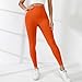 Butt Lifting Seamless Leggings for Women Booty Sculpt Contour High Waist Workout Yoga Gym Pants Compression Leggings Orange