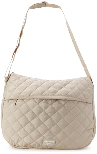 Reebok Bolsa tiracolo feminina - Bolsa tiracolo estilosa leve de nylon acolchoada e não acolchoada para o dia a dia para mulheres, Estuque acolchoado Celine, tamanho �nico