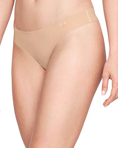 Image of Under Armour 3-pack Pure Stretch No Show Thong Underwear, All-day Comfort Fit & Ultra-soft