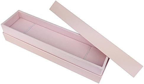 ShiGuDongLai Simple fashion pink jewelry gift box display classic heaven and earth covered carton white velvet (Necklace box)
