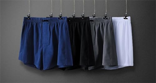 Men's Woven Underwear Cotton Boxers Boxer Shorts for Men Loose Large Size Boxer Pants Pajama Shorts Boxers for Men Pack4