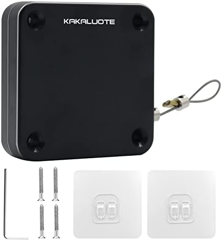 KAKALUOTE Punch-Free Automatic Sensor Door Closer, Multifunctional Automatic Door Closer, Residential Commercial Auto Door Closer with Drawstring, Closer Door for Internal, Home, Storm (1 Pack)