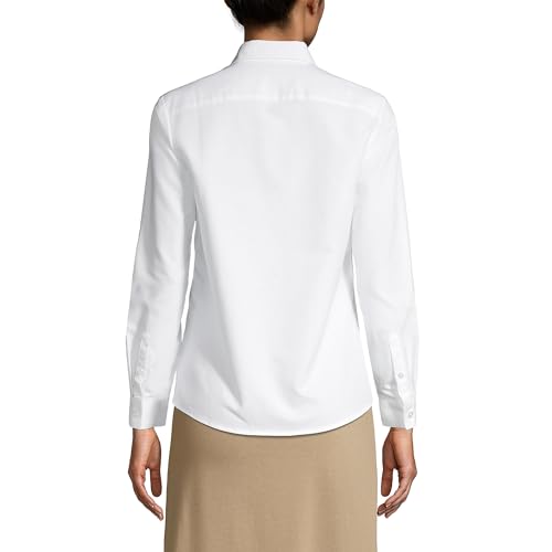 Lands' End School Uniform Women's Long Sleeve Oxford Dress Shirt2