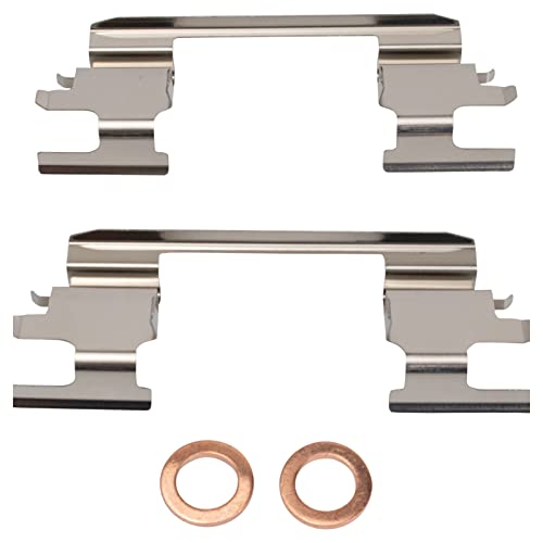 Image of TRQ Rear Brake Pad and Rotor Set Semi Metallic Vented Coated Rotors Calipers Compatible with 2005-2006 Cadillac Escalade 2005 Chevrolet Silverado 1500 2002 GMC Yukon